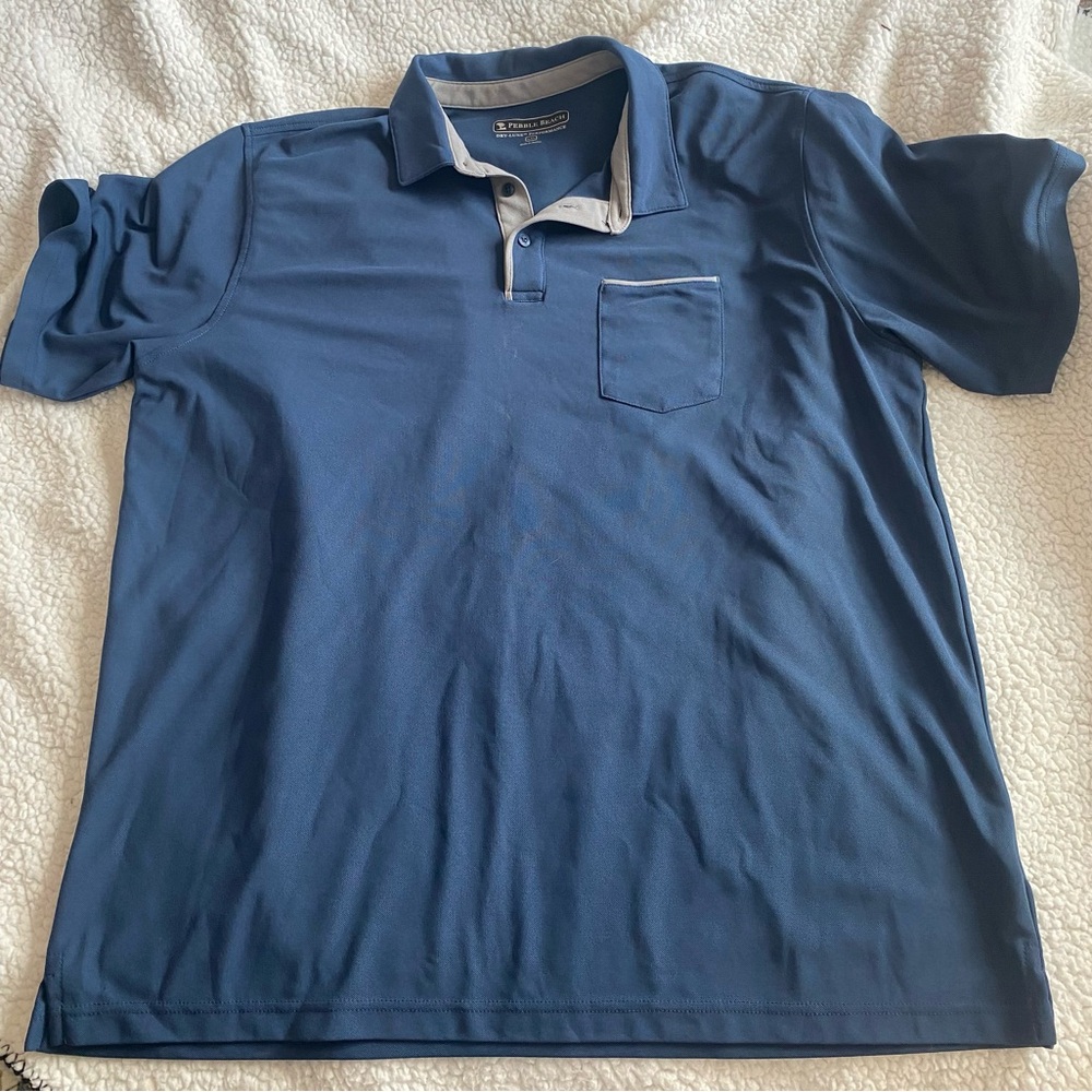 Pebble Beach Navy Polo Shirt with Pocket